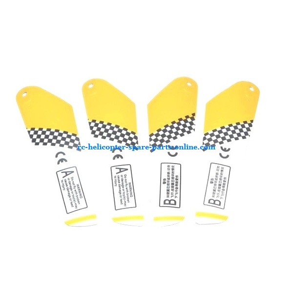 SH 6020 6020-1 6020i 6020R RC helicopter spare parts main blades (Yellow) - Click Image to Close