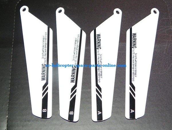 SH 6026 6026-1 6026i RC helicopter spare parts main blades (White)