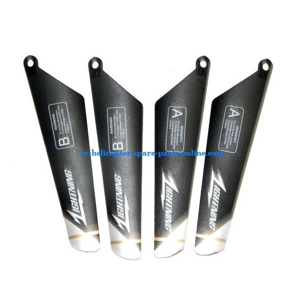 SH 6030 RC helicopter spare parts main blades (Black) - Click Image to Close