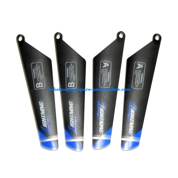 SH 6030 RC helicopter spare parts main blades (Blue) - Click Image to Close