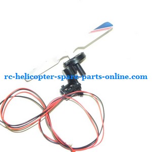 SH 8828 8828-1 8828L RC helicopter spare parts tail blade + tail motor + tail motor deck (Blue) - Click Image to Close