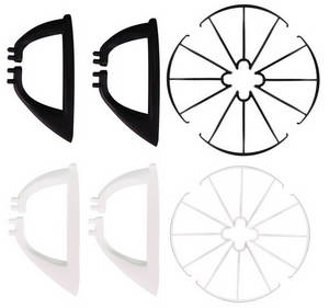 SJ RC X300 X300-1 X300-1C X300-1CW X300-2 X300-2C X300-2CW RC quadcopter drone spare parts undercarriage + protection frame set (White+Black)