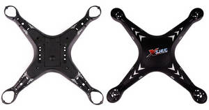 SJ RC X300 X300-1 X300-1C X300-1CW X300-2 X300-2C X300-2CW RC quadcopter drone spare parts upper and lower cover (Black x300-1)
