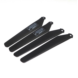 MJX T04 T604 T-64 RC helicopter spare parts main blades 1set Black - Click Image to Close