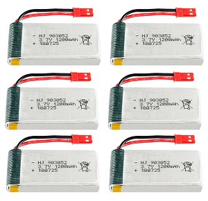 MJX T04 T604 T-64 RC helicopter spare parts 3.7V 1200mAh battery 6pcs - Click Image to Close