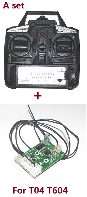 MJX T04 T604 T-64 RC helicopter spare parts PCB BOARD and transmitter (A set for T04 T604)