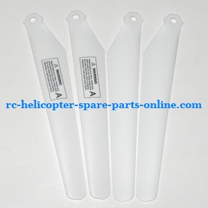 MJX T05 T605 RC helicopter spare parts main blades (2x upper + 2x lower) - Click Image to Close