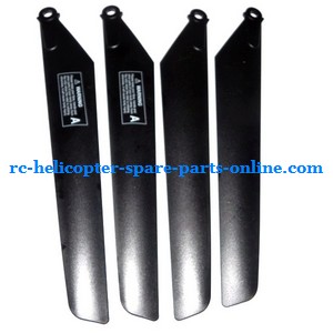 MJX T43 T643 RC helicopter spare parts main blades (2x upper + 2x lower) - Click Image to Close