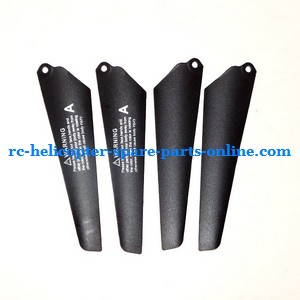 MJX T53 T653 RC helicopter spare parts main blades (2x upper + 2x lower) - Click Image to Close