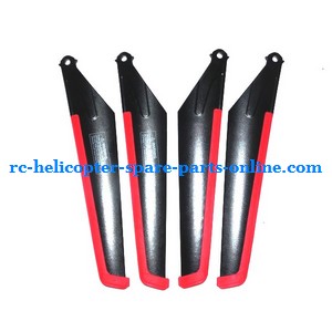 MJX T55 T655 RC helicopter spare parts main blades (Black) - Click Image to Close