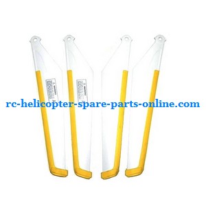 MJX T55 T655 RC helicopter spare parts main blades (Yellow) - Click Image to Close