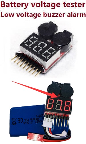 Lipo battery voltage tester low voltage buzzer alarm (1-8s) - Click Image to Close