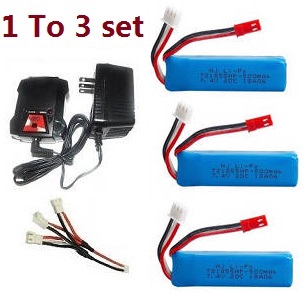 *** Deal *** 1 to 3 charger and balance charger set + 3*7.4V 500mAh battery set