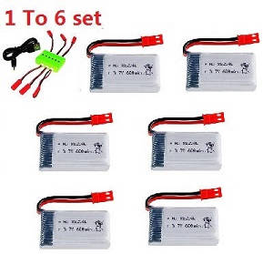 UDI U13 U13A helicopter spare parts 1 To 6 charger set + 6* 3.7V 600mAh battery set - Click Image to Close