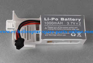UDI RC U842 U842-1 U842 WIFI U818S U818SW quadcopter spare parts battery + case set (White) - Click Image to Close