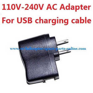 UDI U845 U945A U945 RC Quadcopter spare parts 110V-240V AC Adapter for USB charging cable - Click Image to Close