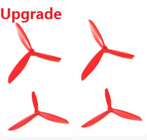 Wltoys WL V303 quadcopter spare parts upgraded 3-leaf baldes (Red) - Click Image to Close