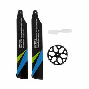 Wltoys WL V911S RC Helicopter spare parts main blades + tail blade + main gear - Click Image to Close