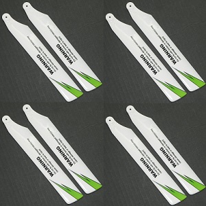 Wltoys WL V911S RC Helicopter spare parts main blades (White-Green) 8pcs
