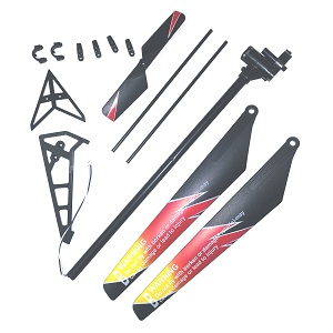 WLTOYS WL V913 helicopter spare parts main blade + tail blade + tail support bar + tail decorative set + tail tube + tail motor + tail motor deck - Click Image to Close