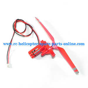 Wltoys JJRC WL V915 RC helicopter spare parts tail motor + tail blade + tail motor deck (Red) - Click Image to Close