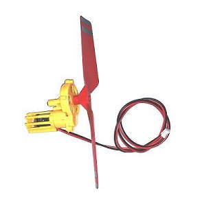 Wltoys JJRC WL V915 RC helicopter spare parts tail motor + tail motor deck (Yellow) + tail blade + tail blade (Red) - Click Image to Close