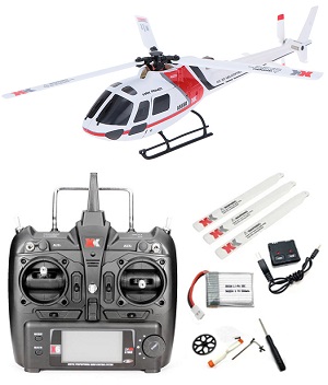 Wltoys WL XK K123 AS350 RC helicopter with 1 battery RTF - Click Image to Close