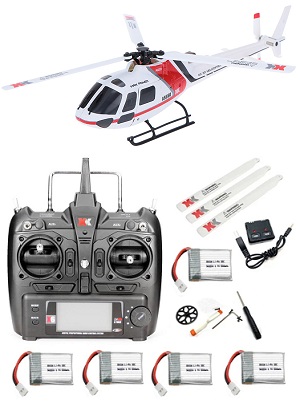 Wltoys WL XK K123 AS350 RC helicopter with 5 battery RTF