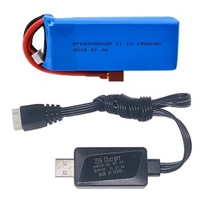 *** Deal *** Wltoys WL V950 RC helicopter spare parts battery 11.1V 1500mAh + USB charger wire