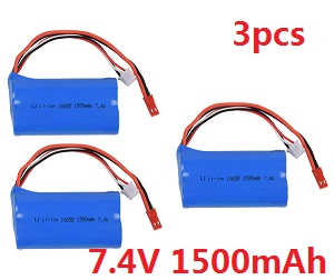 Wltoys WL WL911 RC Speed Boat spare parts battery 3pcs 7.4V 1500mAh