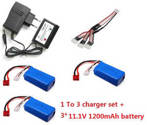 Wltoys WL WL915 RC Speed Boat spare parts 1 to 3 charger set + 3*11.1V 1200mAh battery set