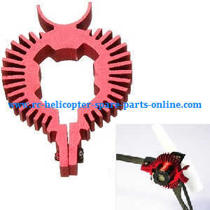 WLtoys WL V930 RC helicopter spare parts heat sink for the tail motor (Red) - Click Image to Close