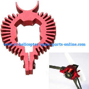 WLtoys WL V966 RC helicopter spare parts heat sink for the tail motor (Red) - Click Image to Close