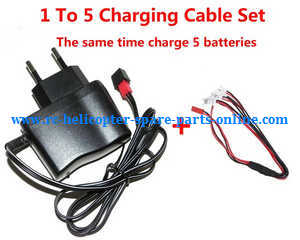 WLtoys WL V977 RC helicopter spare parts wall charger + 1 to 5 charger wire