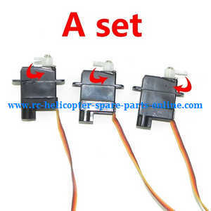 WLtoys WL V977 RC helicopter spare parts SERVO SET 3pcs - Click Image to Close