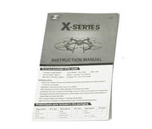 MJX X102H RC quadcopter spare parts English manual book