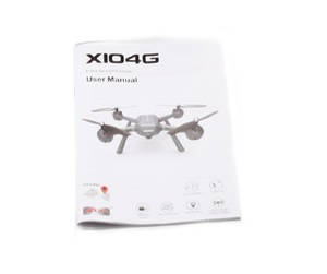 MJX X104G RC Quadcopter spare parts English manual book MJX X104G RC Quadcopter spare parts English manual book