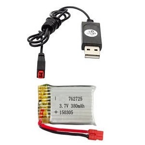 *** Deal *** Syma X21 X21W X21-S RC quadcopter spare parts 3.7V 380mAh battery + USB charger wire