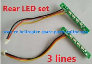 XK X252 quadcopter spare parts rear LED bar set Red and Green light