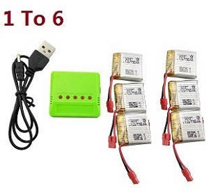 Syma X26 RC quadcopter spare parts 1 to 6 charger set + 6*battery 3.7V 380mAh set