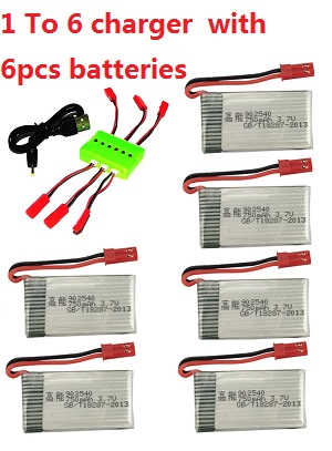 MJX X-series X400 X400-V2 quadcopter spare parts 1 To 6 charger + 6*3.7V 750mAh battery (set)