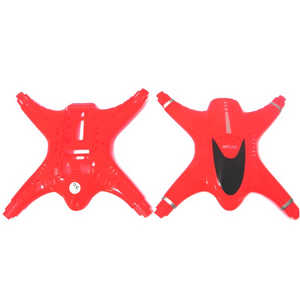 MJX X-series X400 X400-V2 quadcopter spare parts upper and lower cover (Red) - Click Image to Close
