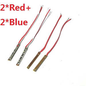 MJX X401H RC quadcopter spare parts LED bar set 4pcs (2*red + 2*blue)