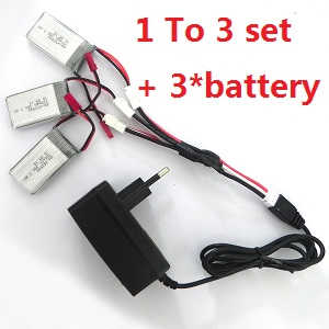 MJX X401H RC quadcopter spare parts 1 to 3 charger wire + 3*7.4V 350mAh battery set MJX X401H RC quadcopter spare parts 1 to 3 charger wire + 3*7.4V 350mAh battery set