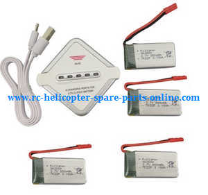 Syma X56pro X56W-P RC quadcopter spare parts 3.7V 850mAh battery 4pcs + 1 to 4 charger set Syma X56pro X56W-P RC quadcopter spare parts 3.7V 850mAh battery 4pcs + 1 to 4 charger set