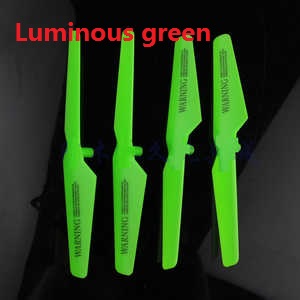 SYMA x5 x5a x5c x5c-1 RC Quadcopter spare parts propeller main blades (Luminous green) - Click Image to Close