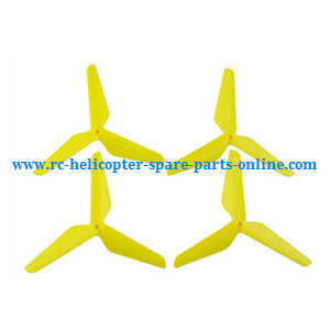 SYMA x5 x5a x5c x5c-1 RC Quadcopter spare parts upgrade Three leaf shape blades (Yellow) - Click Image to Close