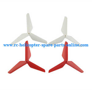 SYMA x5 x5a x5c x5c-1 RC Quadcopter spare parts upgrade Three leaf shape blades (Red-White) - Click Image to Close