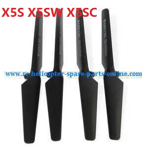 syma x5s x5sw x5sc quadcopter spare parts main blades propellers (Black) - Click Image to Close