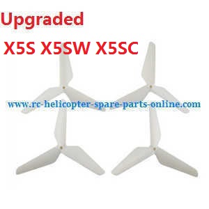 syma x5s x5sw x5sc quadcopter spare parts upgrade Three leaf shape blades (White) - Click Image to Close